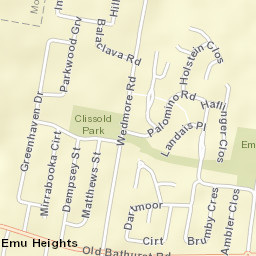 Emu Heights Street Map