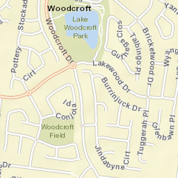 Woodcroft Street Map