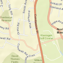 North Manly Street Map