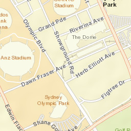 Sydney Olympic Park Street Map