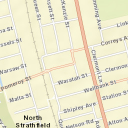 North Strathfield Street Map