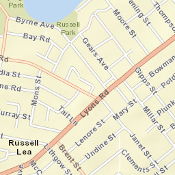 Russell Lea Street Map