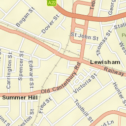 Lewisham Street Map
