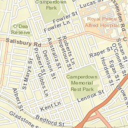Camperdown Street Map
