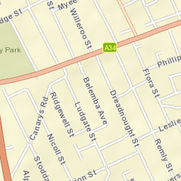 Roselands Street Map