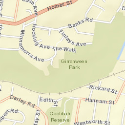 Bardwell Valley Street Map