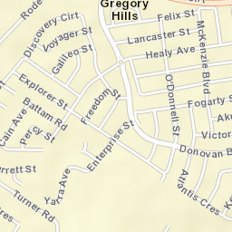 Gregory Hills Street Map