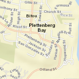 Plettenberg Bay Street Map