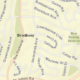 Bradbury Street Map
