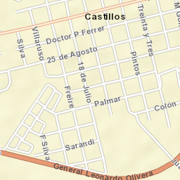 Castillos Street Map