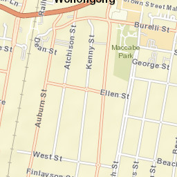 Wollongong city centre Street Map