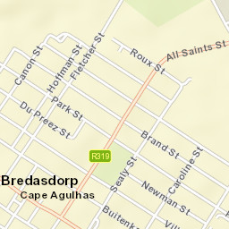 Bredasdorp Street Map