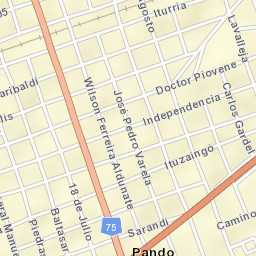 Pando Street Map