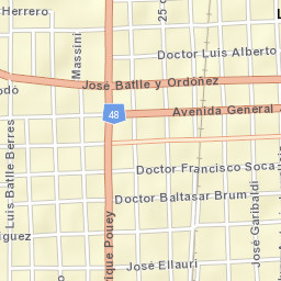 Las Piedras Street Map