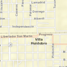 Villa Huidobro Street Map