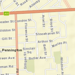 Pennington Street Map