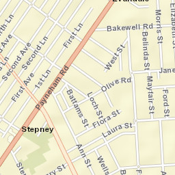 Evandale Street Map