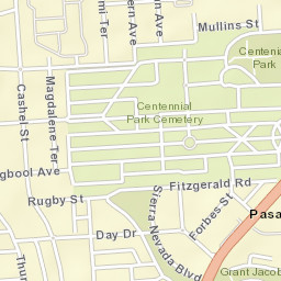 Pasadena Street Map