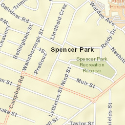 Spencer Park Street Map