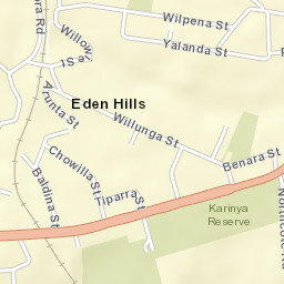 Eden Hills Street Map