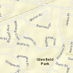 Glenfield Park Street Map