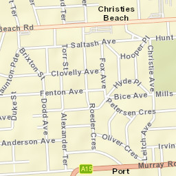 Christies Beach Street Map
