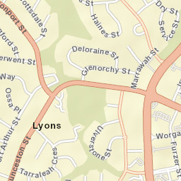 Lyons Street Map