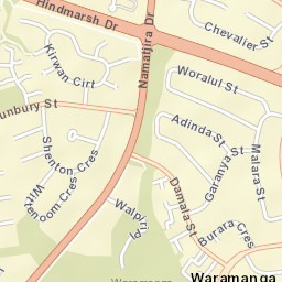 Waramanga Street Map