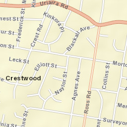 Crestwood Street Map