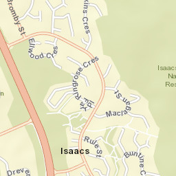 Isaacs Street Map
