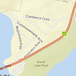 Burrill Lake Street Map