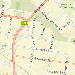 Woodend Street Map