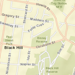 Black Hill Street Map