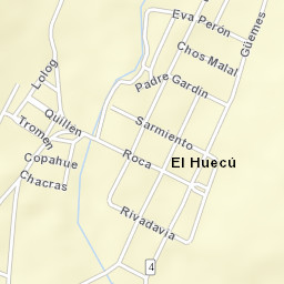 El Huecú Street Map