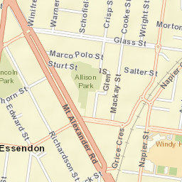 Essendon Street Map