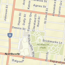 Northcote Street Map