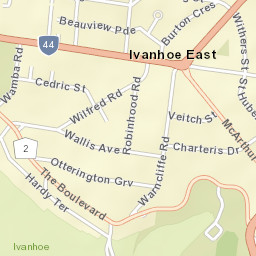Ivanhoe East Street Map