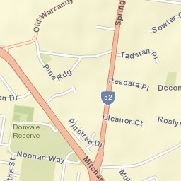 Donvale Street Map