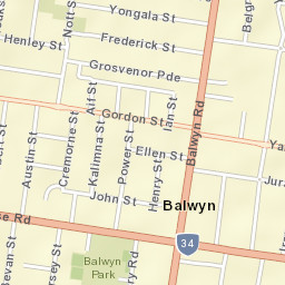 Balwyn Street Map