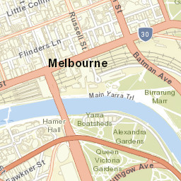 Melbourne City Centre Street Map