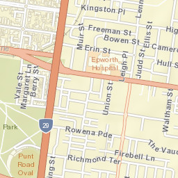 East Melbourne Street Map