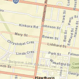 Hawthorn Street Map