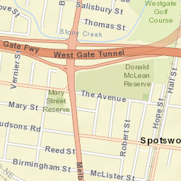 Spotswood Street Map