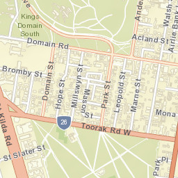 Royal Botanic Gardens Melbourne Street Map