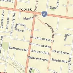 Toorak Street Map