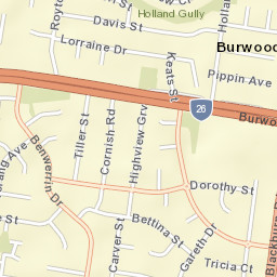 Burwood East Street Map