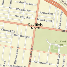 Caulfield North Street Map