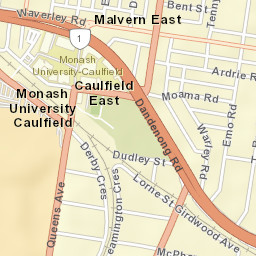 Caulfield East Street Map