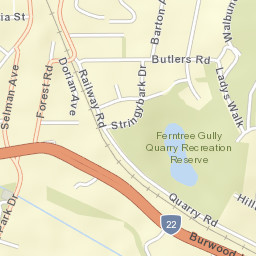 Ferntree Gully Street Map