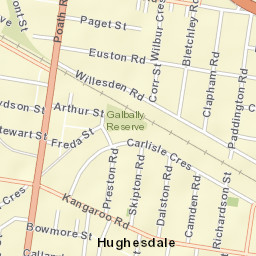 Hughesdale Street Map
